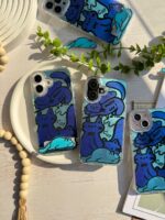 قاب Happy Blue Cat بدون‌ استند (کدC1895) - تصویر 3