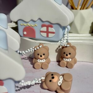 کاور ایرپاد سیلیکونی خونه با آویز خرسی (کدa0256)