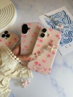 قاب Pink Flower Butterfly با آویز (کدC2116) - تصویر 5