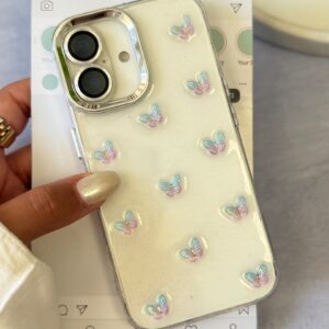 قاب پروانه رنگی زمینه شاینی (کدC2108)