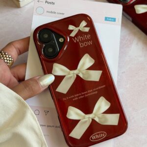 قاب چری white bow آیفون (کدC2095)