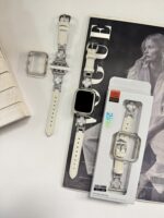 بند اپل واچ چرمی طرح ون کلیف با گارد نگین دار (کدw5067) - تصویر 3