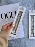 بند اپل واچ استیل پروانه نگین painted lady (کدw5062) - تصویر 3