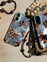 قاب پروانه با بال های پلنگی همراه با آویز (کدC2100) - تصویر 2