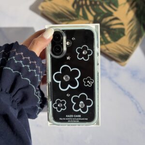 قاب گل آبی نگین دار(کدC2084)