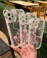 قاب خرس گلدار سفید با ایرپاد ست (کدc1020) - تصویر 3