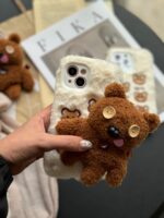 کاور ایرپاد خرس دکمه ای پشمالو (کدa0078) - تصویر 3