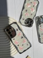 قاب کرومی پروانه و قلب صورتی آیفون و اندرویدی (کدC1825) - تصویر 5