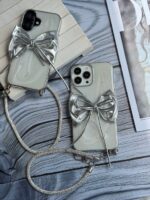 قاب پاپیون نقره ای با بند ژلاتینی (کدC2003) - تصویر 2