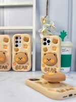 قاب Bear سیلیکونی استند شو آیفون ، سامسونگ ، شیائومی (کدC1519) - تصویر 5