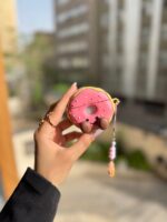 کاور ایرپاد دونات صورتی سیلیکونی با آویز (کدa0237) - تصویر 2