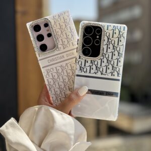 قاب White Christian Dior دور لنز نگین سامسونگ و شیائومی (کدC2076)