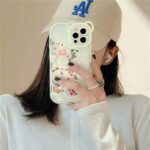 قاب خرس گلدار سفید با ایرپاد ست (کدc1020) - تصویر 5