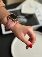 بند اپل واچ چرم کارتیر سانتوس همراه با گارد نگین دار (کدw5008) - تصویر 4