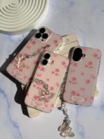 قاب Pink Flower Butterfly با آویز (کدC2116) - تصویر 8