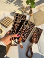 قاب پلنگی قهوه ای سالید با آویز آیفون سامسونگ شیائومی (کدC1925) - تصویر 4