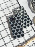 قاب قلب مشکی شاینی (کدC1843)