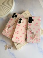 قاب Pink Flower Butterfly با آویز (کدC2116) - تصویر 6