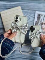 قاب پاپیون نقره ای با بند ژلاتینی (کدC2003) - تصویر 4