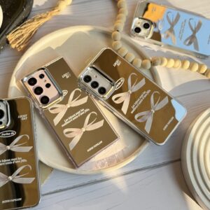 قاب Papillon آینه ای مروارید سفید (کدC1859)