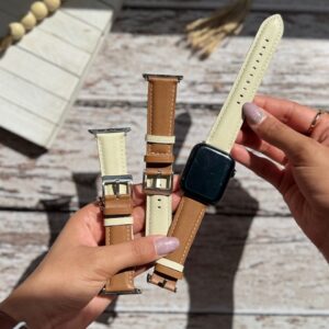 بند اپل واچ چرمی mocha mousse (کدw5059)