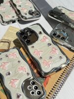 قاب کرومی پروانه و قلب صورتی آیفون و اندرویدی (کدC1825) - تصویر 6