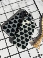 قاب قلب مشکی شاینی (کدC1843) - تصویر 3