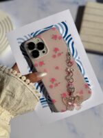 قاب Pink Flower Butterfly با آویز (کدC2116) - تصویر 3