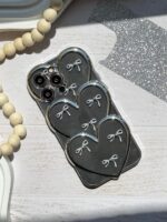 قاب قلبی اکلیلی پاپیونی نگین برجسته (کدC1823) - تصویر 6