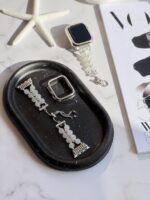 بند اپل واچ Shell Diamond همراه با گارد نگین دار (کدw5039) - تصویر 5