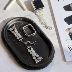 بند اپل واچ Shell Diamond همراه با گارد نگین دار (کدw5039)