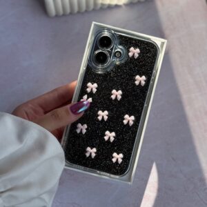 قاب پاپیون صورتی شاین آیفون ، سامسونگ ، شیائومی (کدC2059)