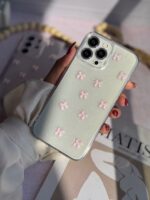 قاب پاپیون صورتی شاین آیفون ، سامسونگ ، شیائومی (کدC2059)