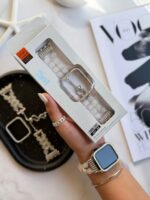 بند اپل واچ Shell Diamond همراه با گارد نگین دار (کدw5039) - تصویر 3