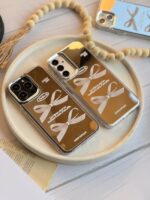 قاب Papillon آینه ای مروارید سفید (کدC1859) - تصویر 4