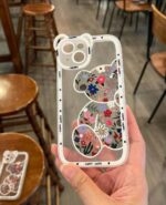 قاب خرس گلدار سفید با ایرپاد ست (کدc1020) - تصویر 6