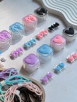 محافظ آداپتور 20 وات آیفون قلب و پاپیون رنگی (4تکه) (کدa0176)