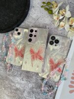 قاب پروانه رز فلای با آویز سامسونگ و شیائومی (کدC2147) - تصویر 2