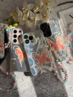 قاب پروانه رز فلای با آویز سامسونگ و شیائومی (کدC2147)